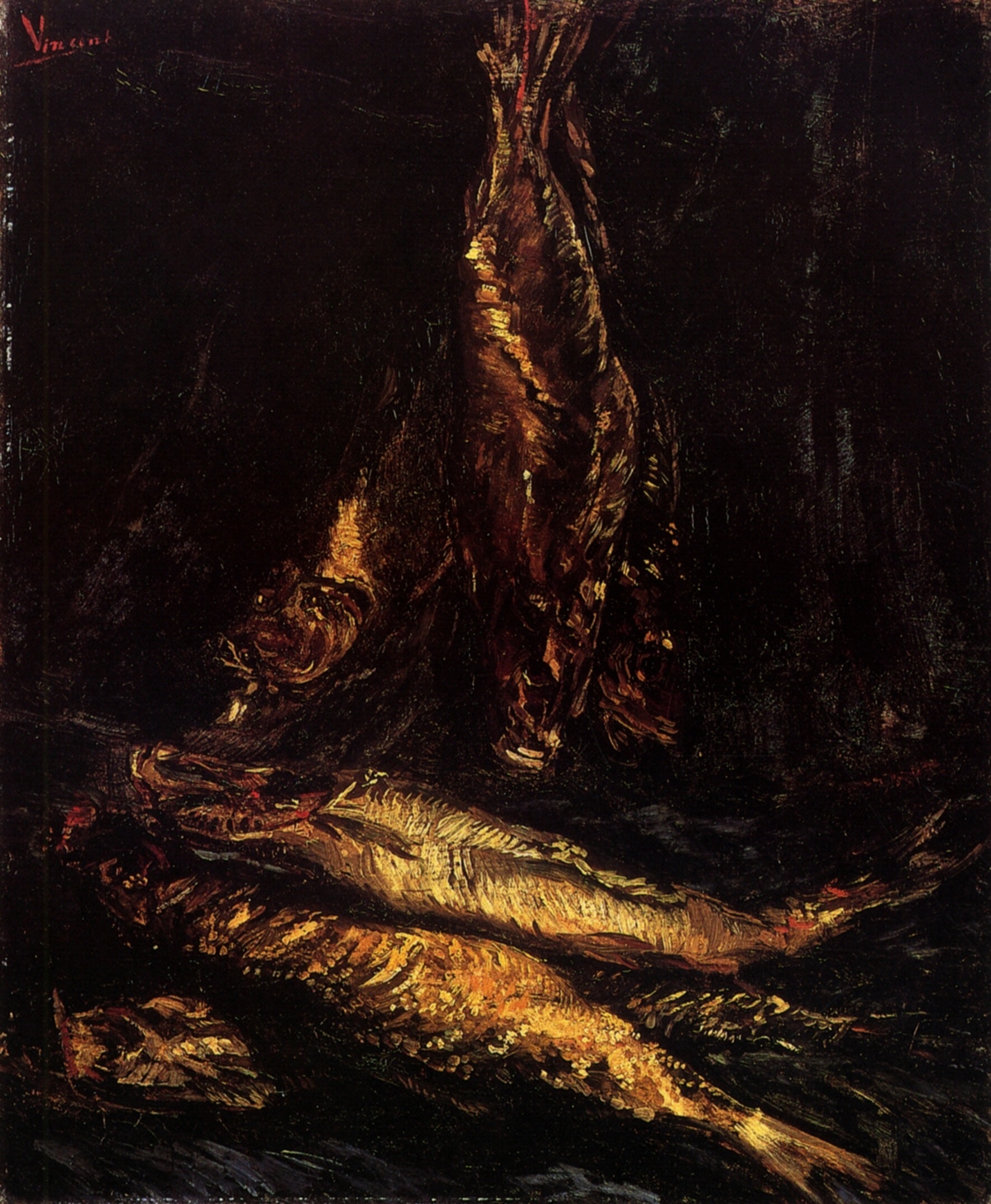 Картина Ван Гога Натюрморт с селедкой 1886